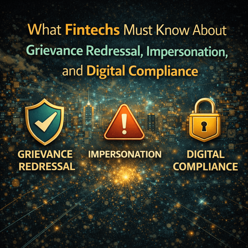 What Fintechs Must Know About Grievance Redressal, Impersonation, and Digital Compliance What Fintechs Must Know About Grievance Redressal, Impersonation, and Digital Compliance
